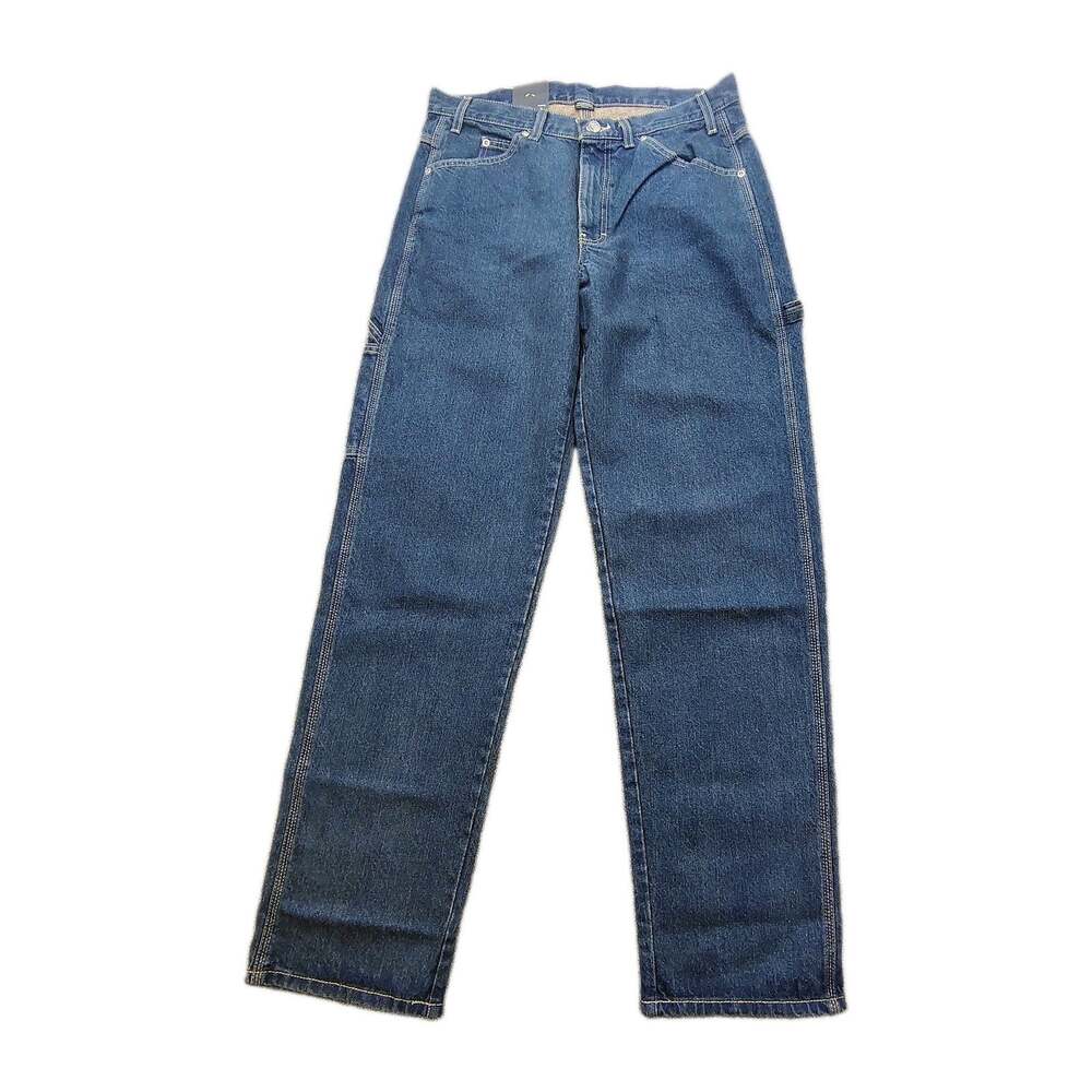 Dickies Carpenter Jeans Men 34x34 Dark Wash Indigo Relaxed Fit Straight Leg NWT